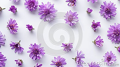 Generative AI Xeranthemum annuum is a flowering plant species also known as annual everlasting or immortelle Compo Stock Photo
