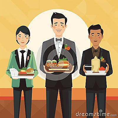 Generative AI Young Men Chef and- Stock Photo