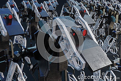 Generative robot - 3D Illustration Stock Photo
