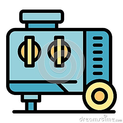 Generator equipment icon vector flat Vector Illustration