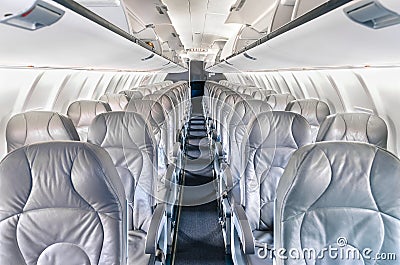 Generic airplane Seats in modern airplane Stock Photo