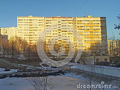 Generic architecture in Moscow, Russia Editorial Stock Photo