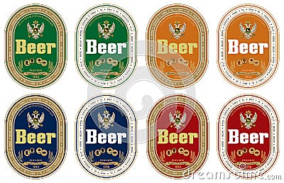 Generic beer label Vector Illustration