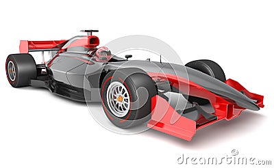 Generic black and red race car Stock Photo