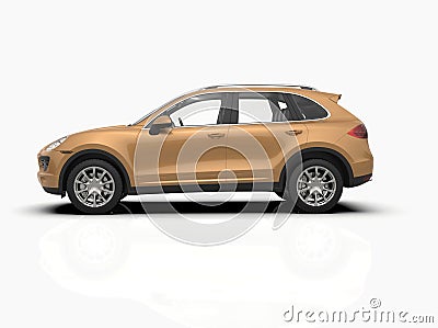 Generic and Brandless Luxury SUV Isolated on White 3d Illustration Editorial Stock Photo