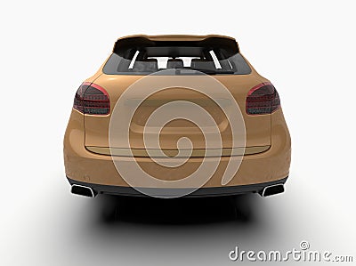 Generic and Brandless Luxury SUV Isolated on White 3d Illustration Editorial Stock Photo