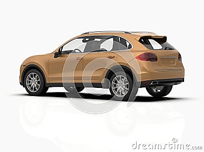 Generic and Brandless Luxury SUV Isolated on White 3d Illustration Editorial Stock Photo