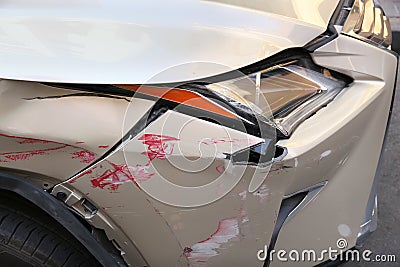 Dented car Stock Photo