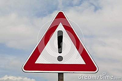 Generic Danger. Road Sign Stock Photo