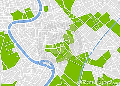 Generic European city map Stock Photo