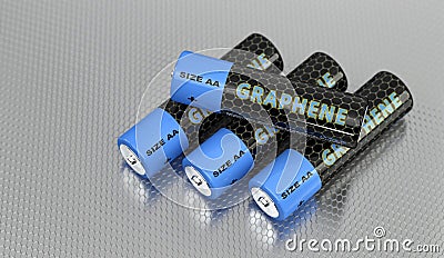 Generic Graphene AA Batteries Stock Photo