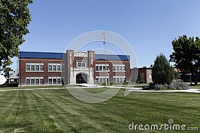 Generic High School Building Editorial Stock Photo