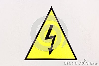 Generic high voltage danger sign, symbol Stock Photo