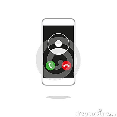 Generic Incoming Phone Call Screen User Interface UI Vector Vector Illustration