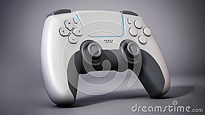 Generic next gen video game controller. 3D illustration Cartoon Illustration