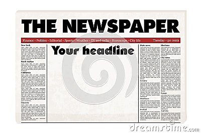 Generic old newspaper vector template Vector Illustration