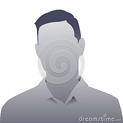 Generic person gray photo placeholder man Vector Illustration