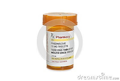 Generic Prednisone Prescription Stock Photo