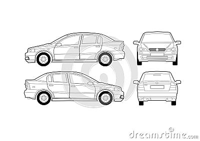 Generic Saloon Car Diagram Royalty Free Stock Photography - Image: 1159987