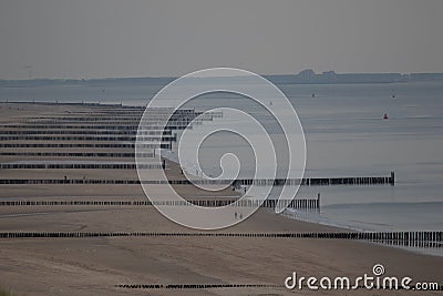 Generic shot of a typical beach in the netherlands Stock Photo