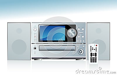 Generic Stereo System Vector Illustration