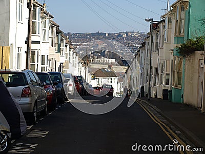 Generic Street in Brighton, United Kingdom Editorial Stock Photo
