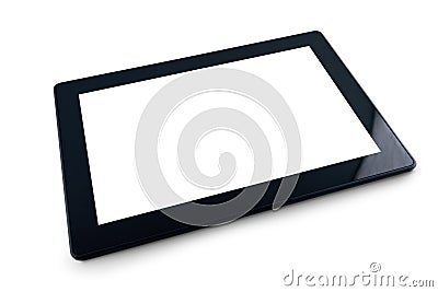 Generic Tablet PC on white background Stock Photo