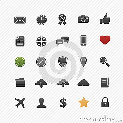 Generic vector symbol icon set Vector Illustration