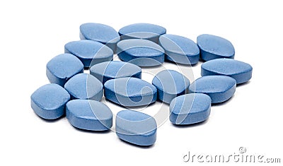 Viagra Generic blue pills Stock Photo