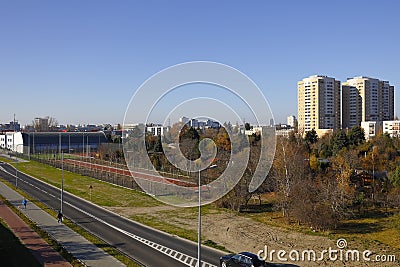 Generic view of nature and buildings Editorial Stock Photo