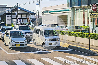 Generic view of street in Kanazawa Editorial Stock Photo