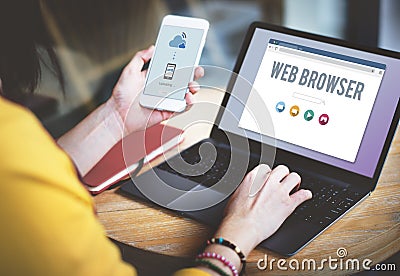 Generic Web Browser Online Page Concept Stock Photo