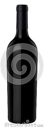 Generic Wine Bottle blank Stock Photo