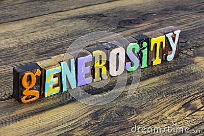 Generosity giving community volunteer donation kindness generous charitable charity Stock Photo