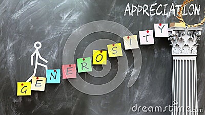Generosity leads to Appreciation Stock Photo