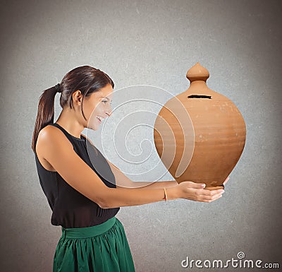 Generous woman Stock Photo