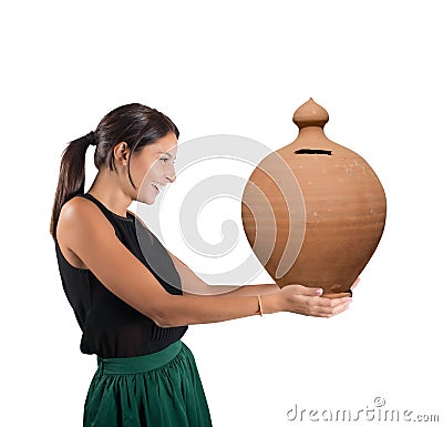 Generous woman Stock Photo