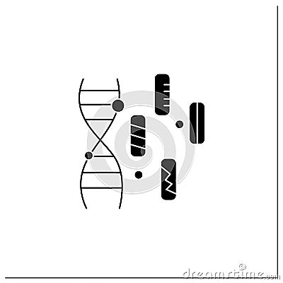 Genetic diversity glyph icon Vector Illustration