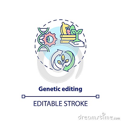 Genetic editing concept icon Vector Illustration