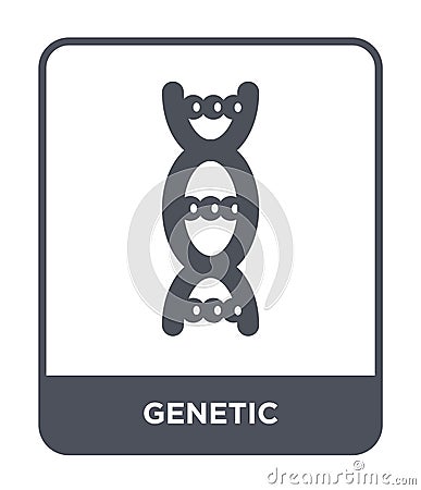 genetic icon in trendy design style. genetic icon isolated on white background. genetic vector icon simple and modern flat symbol Vector Illustration