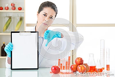 Genetic modification test result are bad Stock Photo