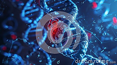 Genetic Mutations in Cardiomyopathy: Understanding Development and Inheritance Patterns Stock Photo