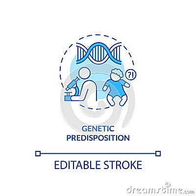 Genetic predisposition concept icon Vector Illustration