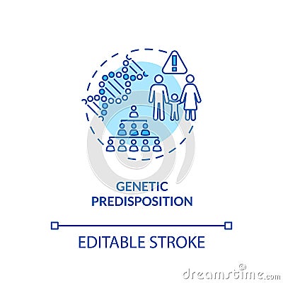 Genetic predisposition concept icon Vector Illustration