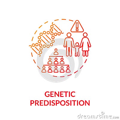 Genetic predisposition concept icon Vector Illustration