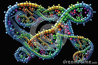 genetic programming algorithm generating unique solutions for complex problem Stock Photo