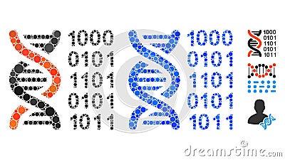 Genetical Code Composition Icon of Circles Vector Illustration