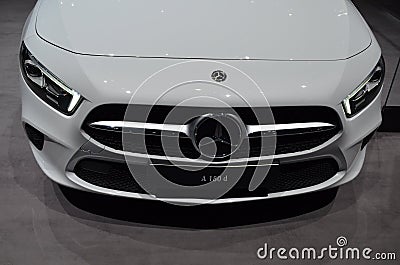 Geneva, Switzerland, March 06-2018: Mercedes A-klass A180d at GIMS Editorial Stock Photo