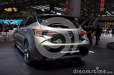 Geneva, Switzerland, March 06-2018: Toyota Auris Hybrid at GIMS Editorial Stock Photo