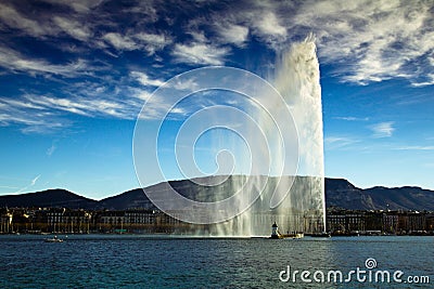 Geneva Water jet Stock Photo